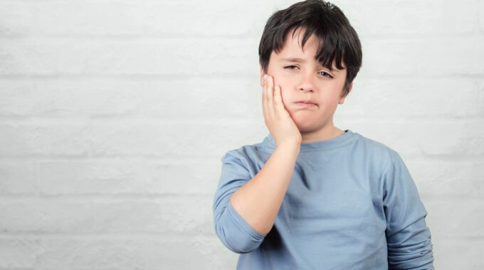 Child with a toothache